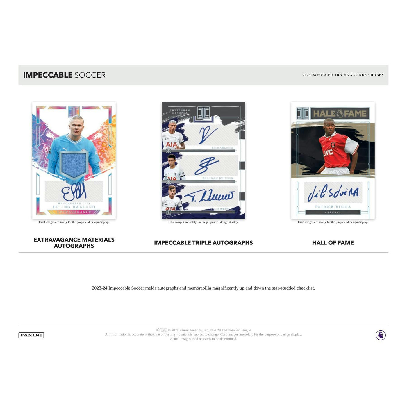 2023/24 Panini Impeccable Premier League EPL Soccer Hobby 3-Box Case