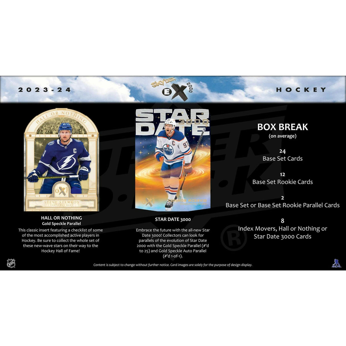 2023/24 Upper Deck Skybox E-X 2000 Hockey Hobby 12-Box Case