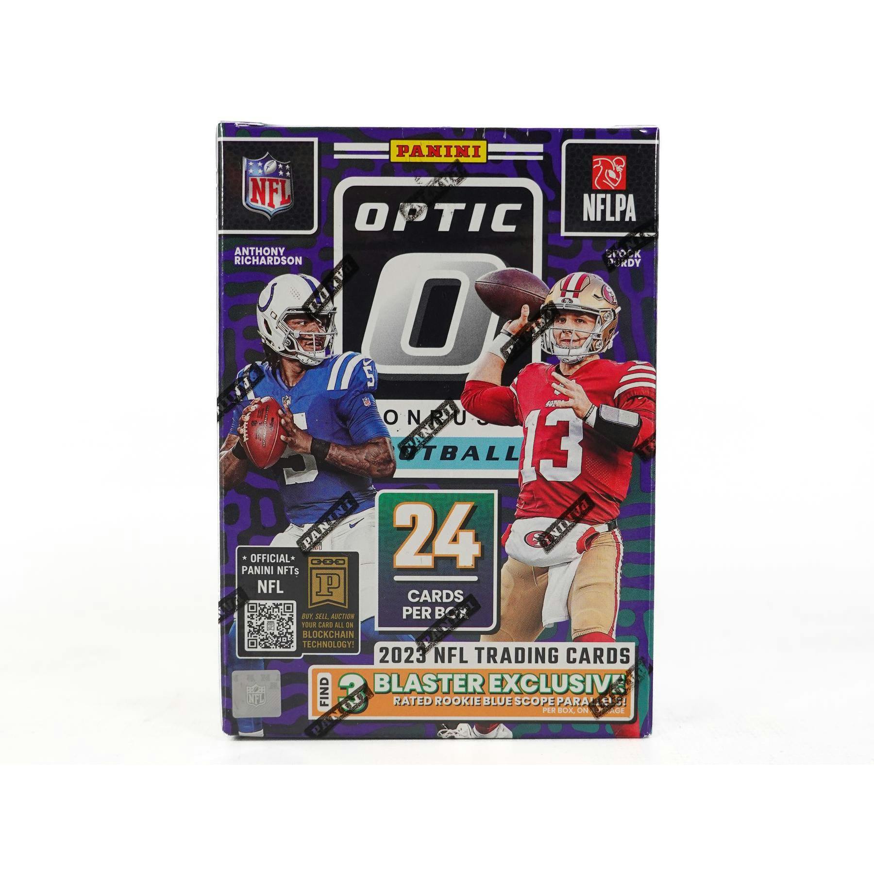 2023 Panini Donruss Optic Football Blaster Hobby Box (Blue Scope Parallels)