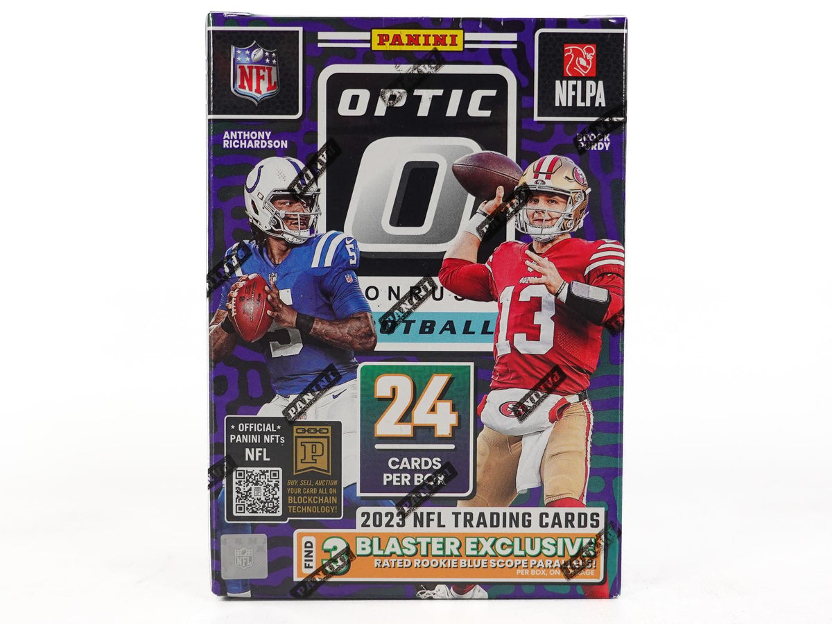2023 Panini Donruss Optic Football Blaster Hobby Box (Blue Scope Parallels)