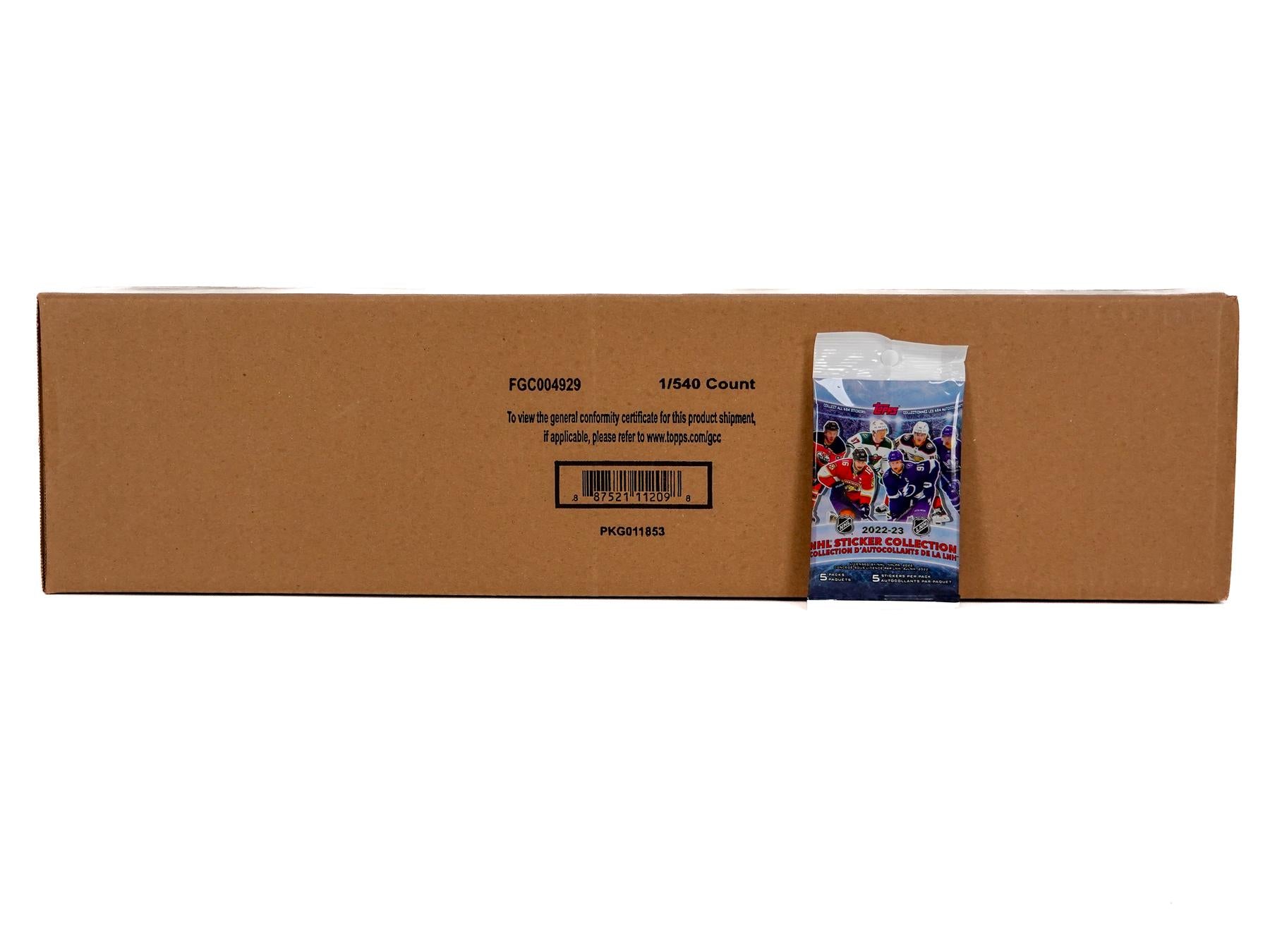2022/23 Topps NHL Hockey Sticker Collection Hanger Pack Case (25 Stickers!) (540 Ct.)