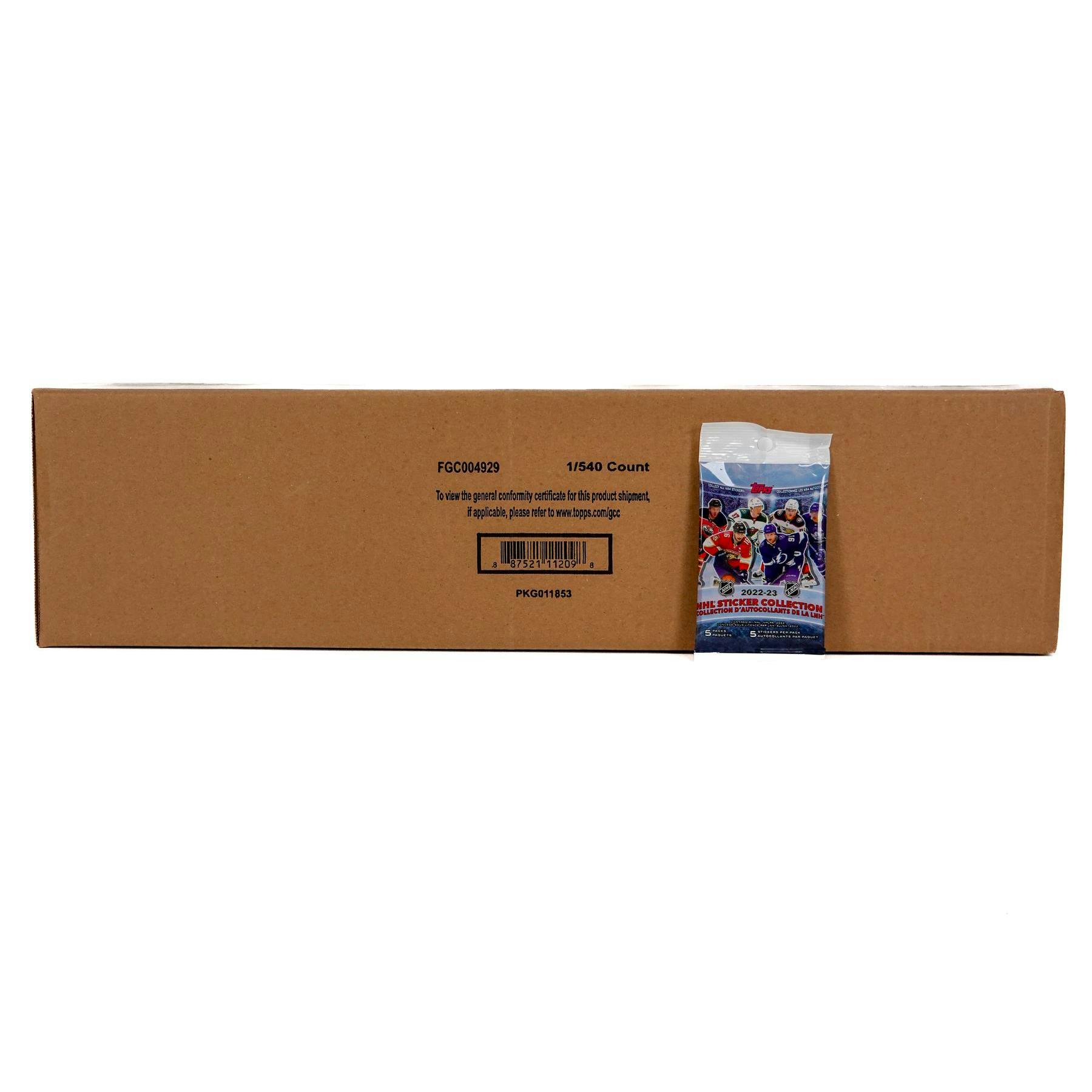 2022/23 Topps NHL Hockey Sticker Collection Hanger Pack Case (25 Stickers!) (540 Ct.)