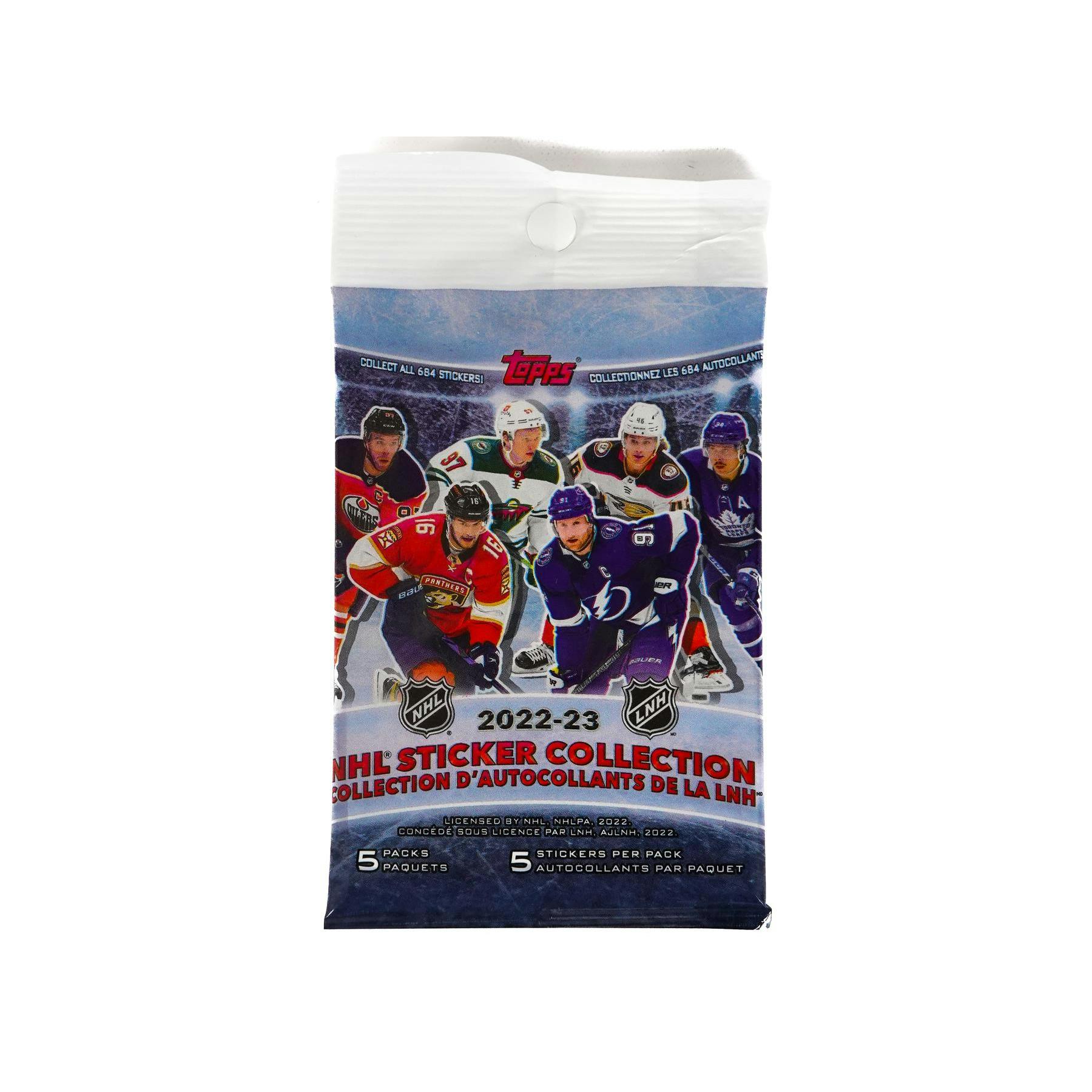 2022/23 Topps NHL Hockey Sticker Collection Hanger Pack Case (25 Stickers!) (540 Ct.)