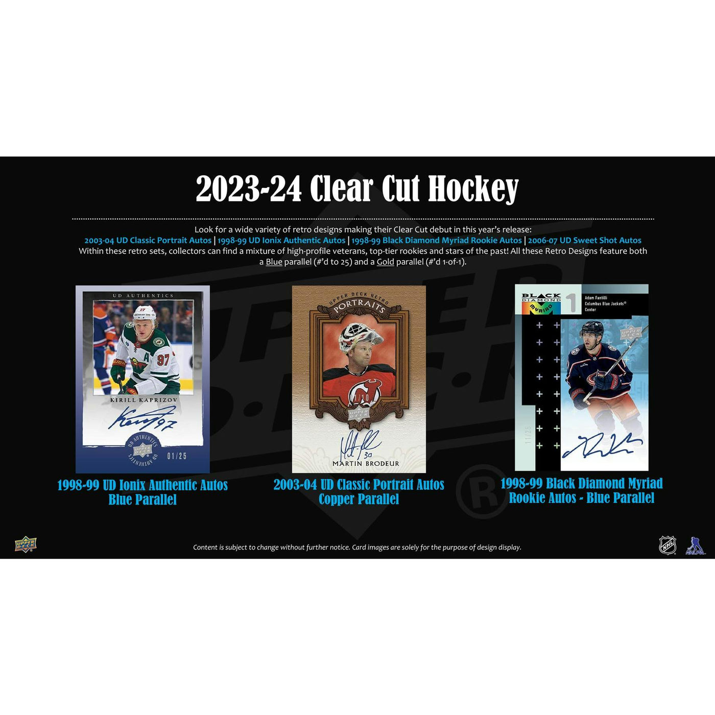 2023/24 Upper Deck Clear Cut Hockey Hobby 30-Box Case