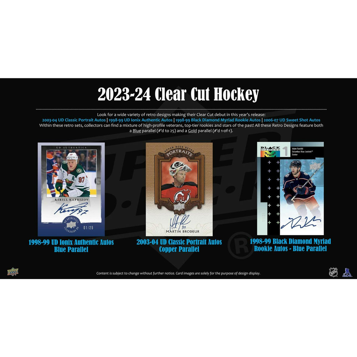 2023/24 Upper Deck Clear Cut Hockey Hobby Box