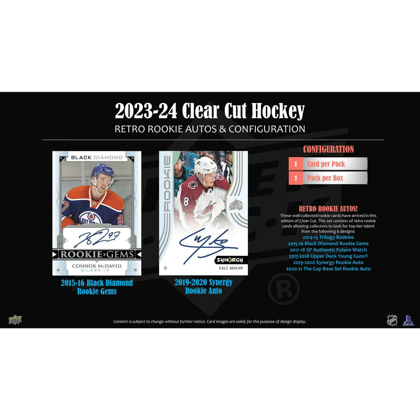 2023/24 Upper Deck Clear Cut Hockey Hobby Box