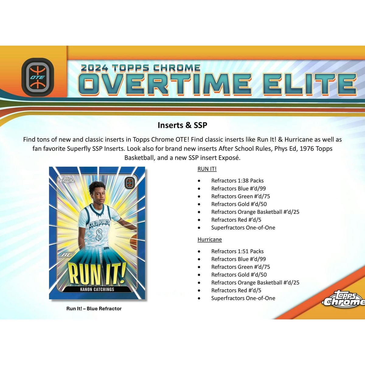2023/24 Topps Chrome Overtime Elite Basketball Hobby Pack