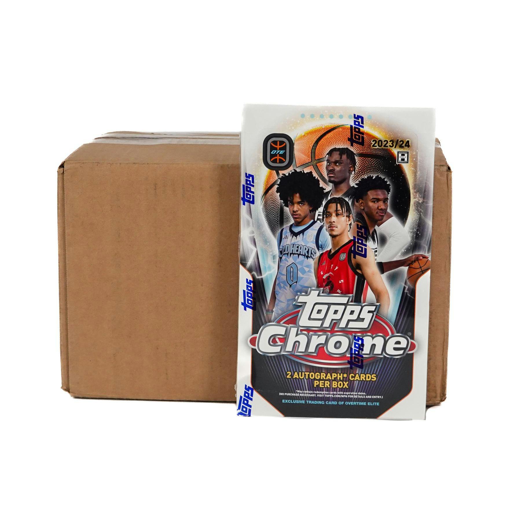 2023/24 Topps Chrome Overtime Elite Basketball Hobby 12-Box Case