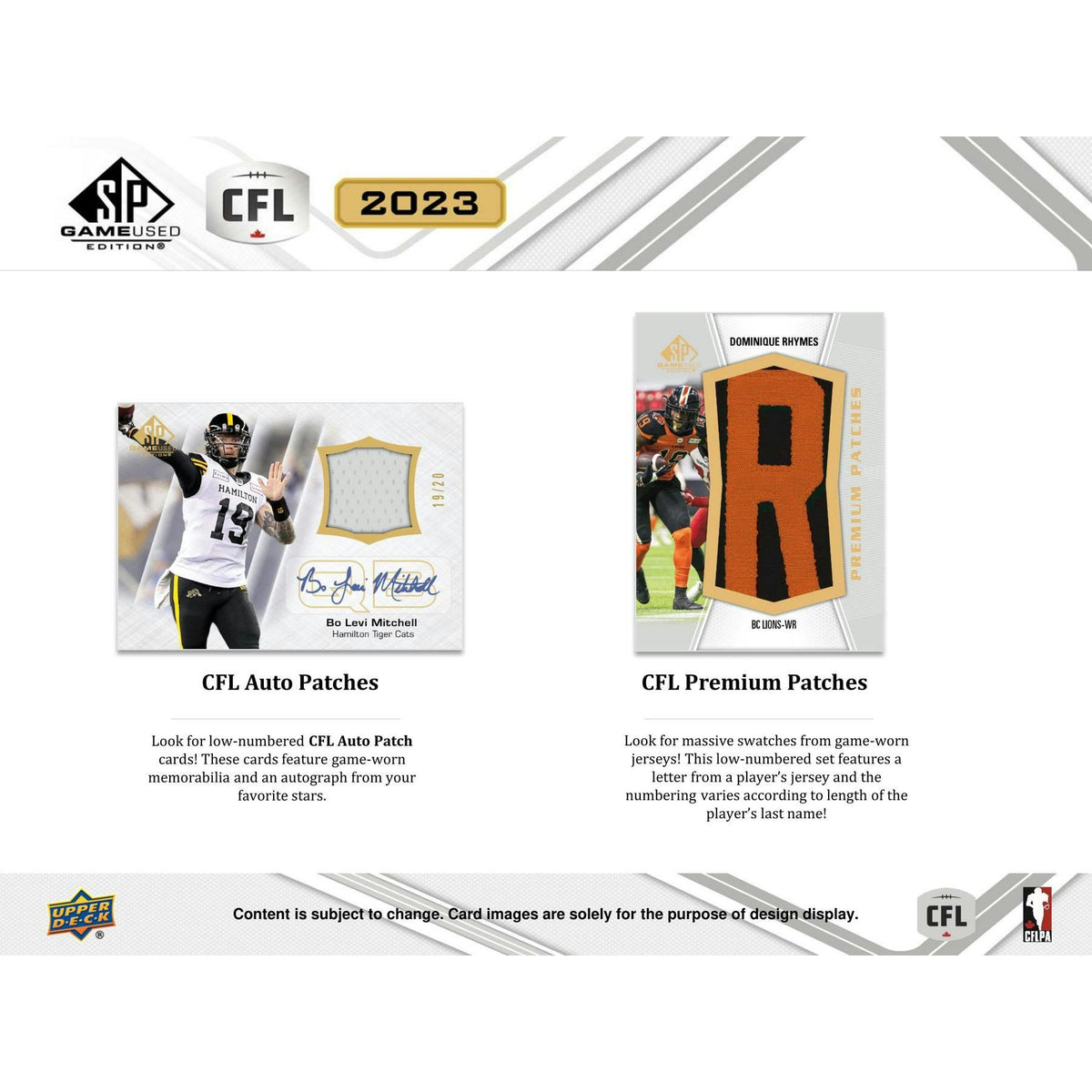 2023 Upper Deck SP Game Used CFL Football Hobby Box