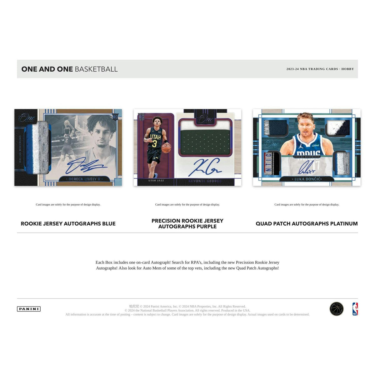 2023/24 Panini One and One Basketball Hobby 10-Box Case