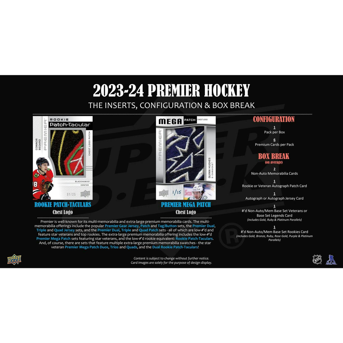 2023/24 Upper Deck Premier Hockey Hobby Box