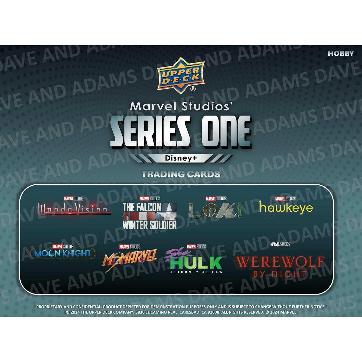 2024 Upper Deck Marvel Studios Series 1 Disney+ Hobby 6-Box Case