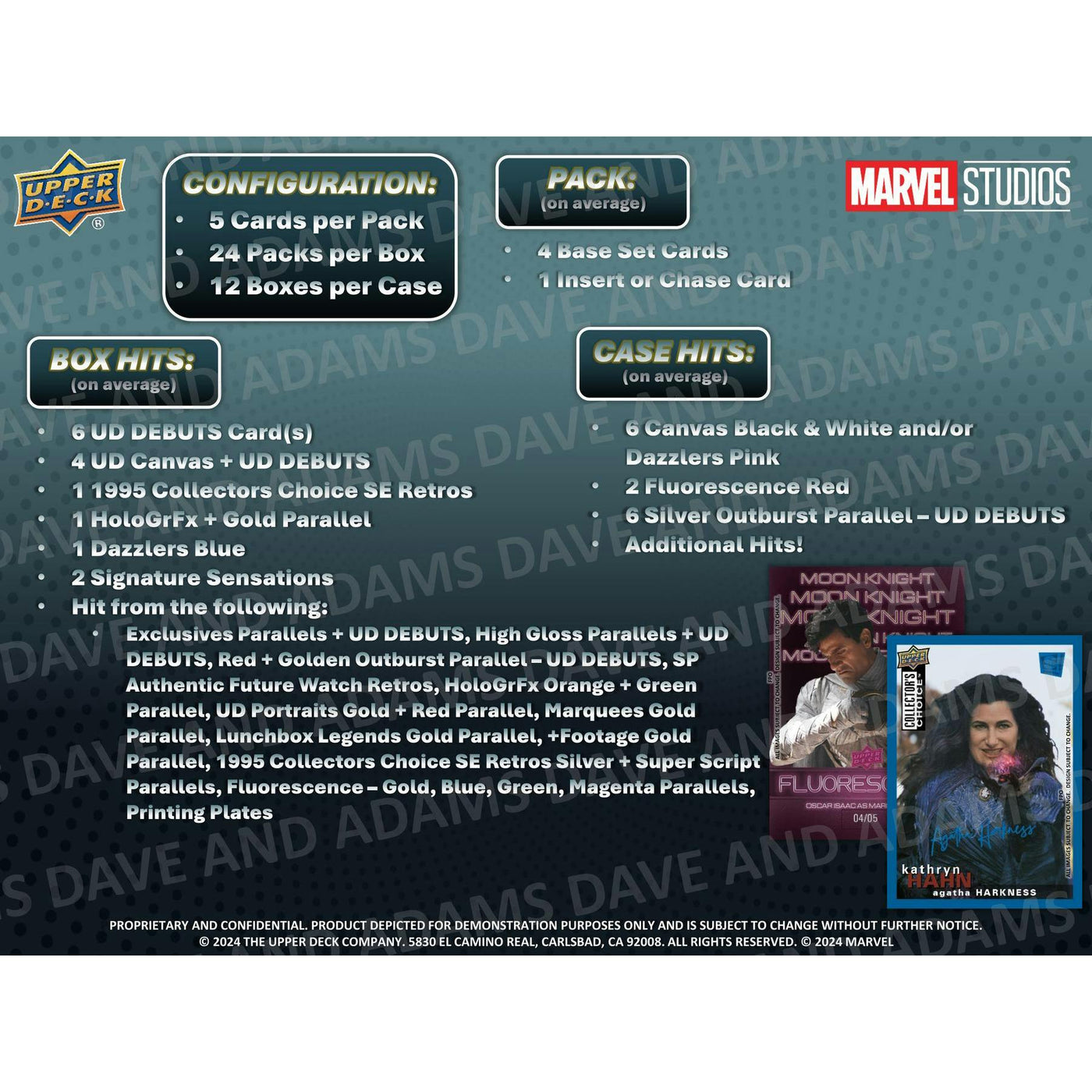 2024 Upper Deck Marvel Studios Series 1 Disney+ Hobby 6-Box Case