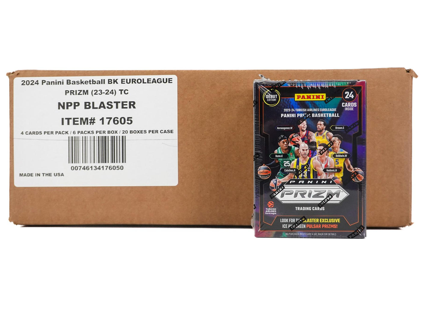 2023/24 Panini Prizm Turkish Airlines EuroLeague Basketball Blaster 20-Box Case