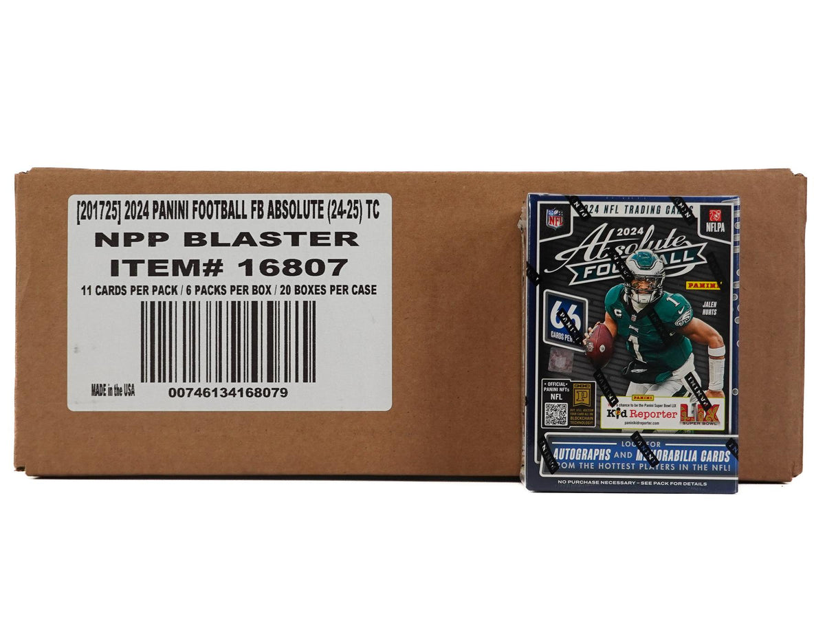 2024 Panini Absolute Football Blaster 20-Box Case (Green Parallels!)