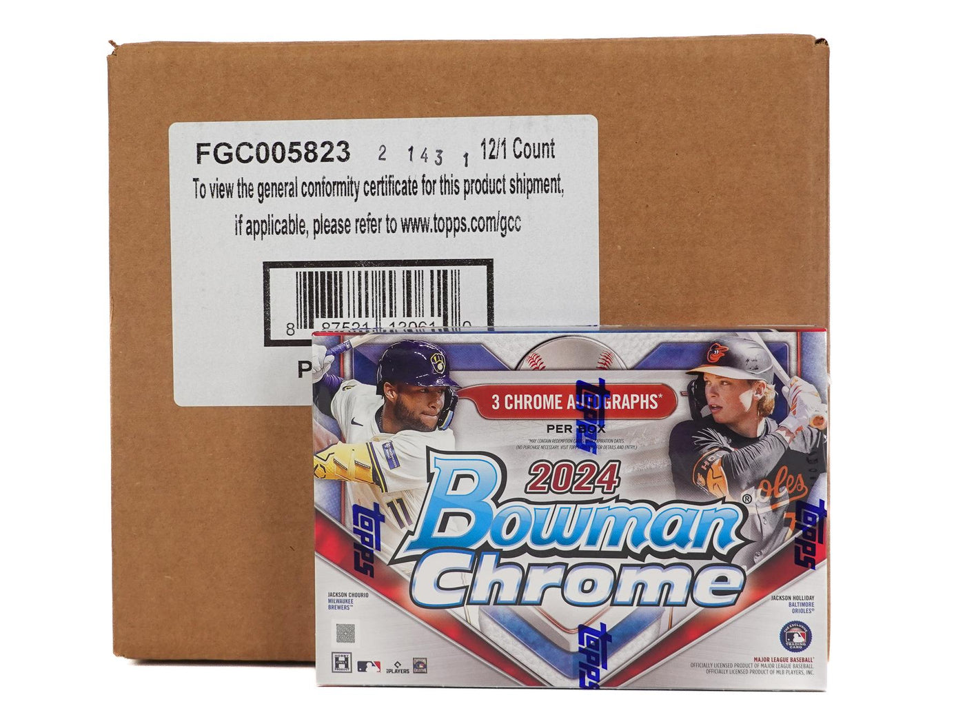2024 Bowman Chrome Baseball HTA Choice 12-Box Case