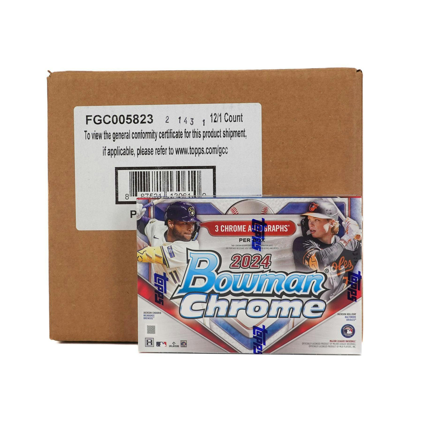 2024 Bowman Chrome Baseball HTA Choice 12-Box Case