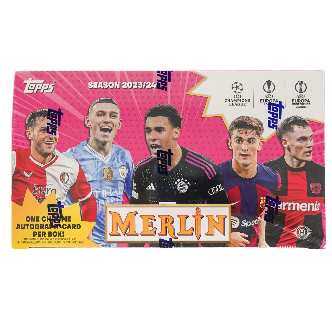 2023/24 Topps Chrome Merlin UEFA Club Competitions Soccer Hobby Box