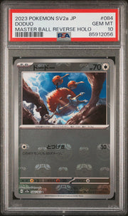 Pokemon 151 Japanese SV2a Master Ball Reverse Holo Foil Doduo 084/165 PSA 10 GEM MINT