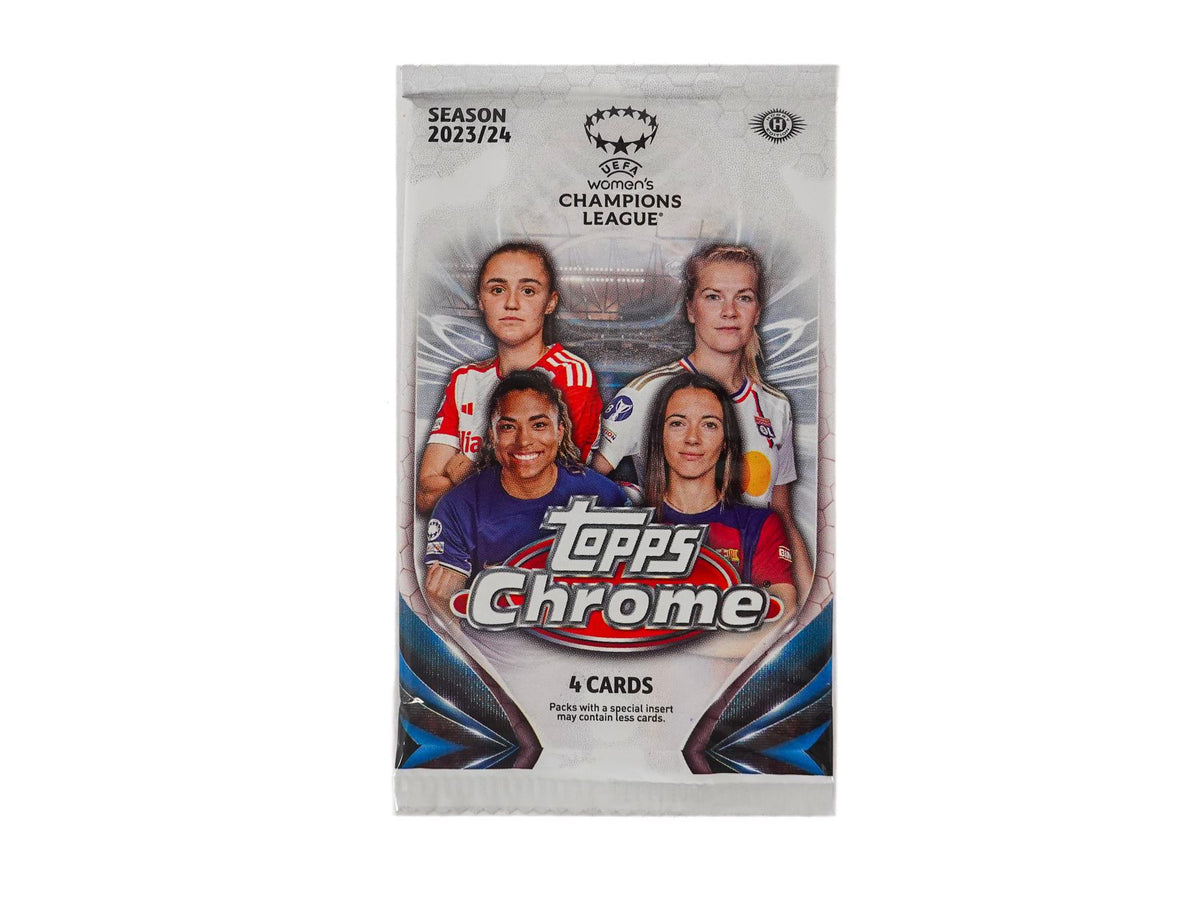 2023/24 Topps Chrome UEFA Women's Champions League Soccer Hobby Pack