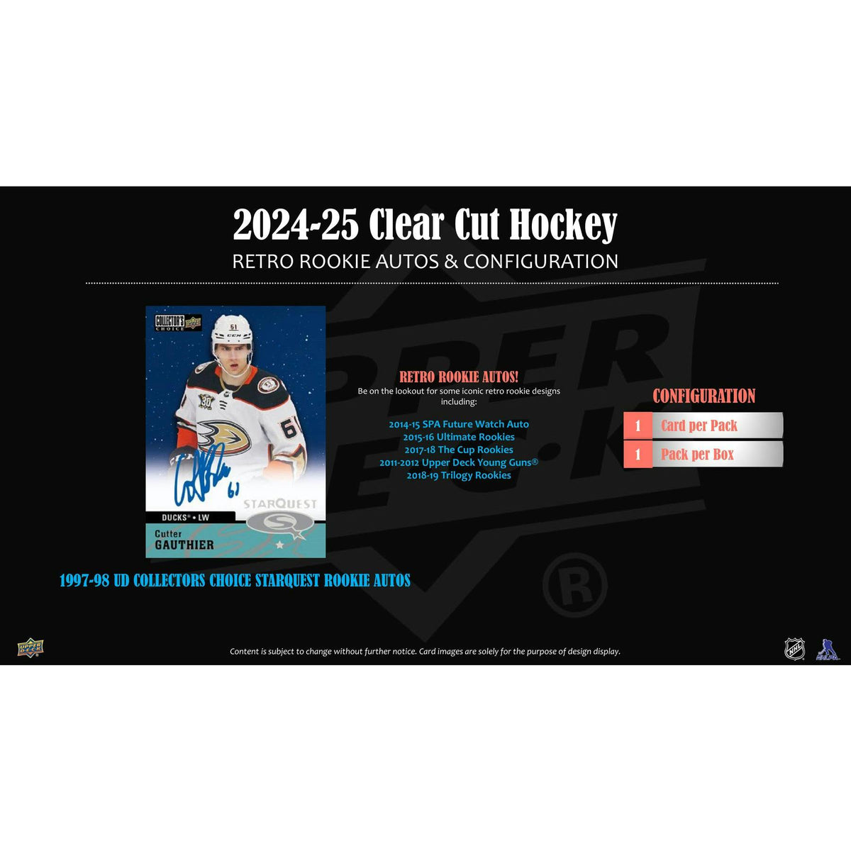 2024/25 Upper Deck Clear Cut Hockey Hobby 30-Box Case