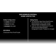 2024 Panini Donruss Football Winter Holiday Tin (Box)