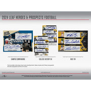 2024 Leaf Heroes & Prospects Football Hobby Jumbo Box