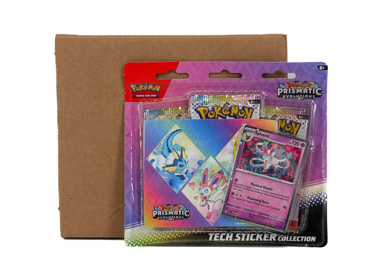 Pokemon Scarlet & Violet: Prismatic Evolutions Tech Sticker Collection 12-Blister Case