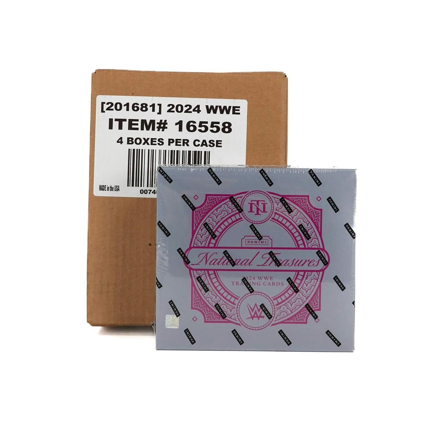 2024 Panini National Treasures WWE Wrestling Hobby 4-Box Case