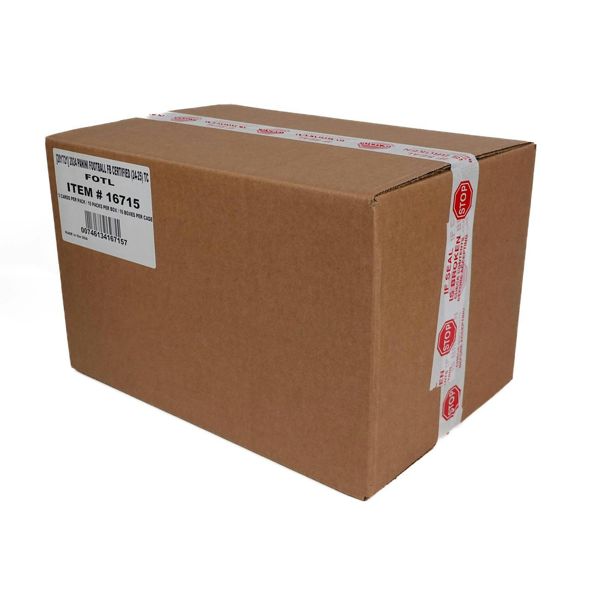 2024 Panini Certified Football 1st Off The Line FOTL Hobby 16-Box Case