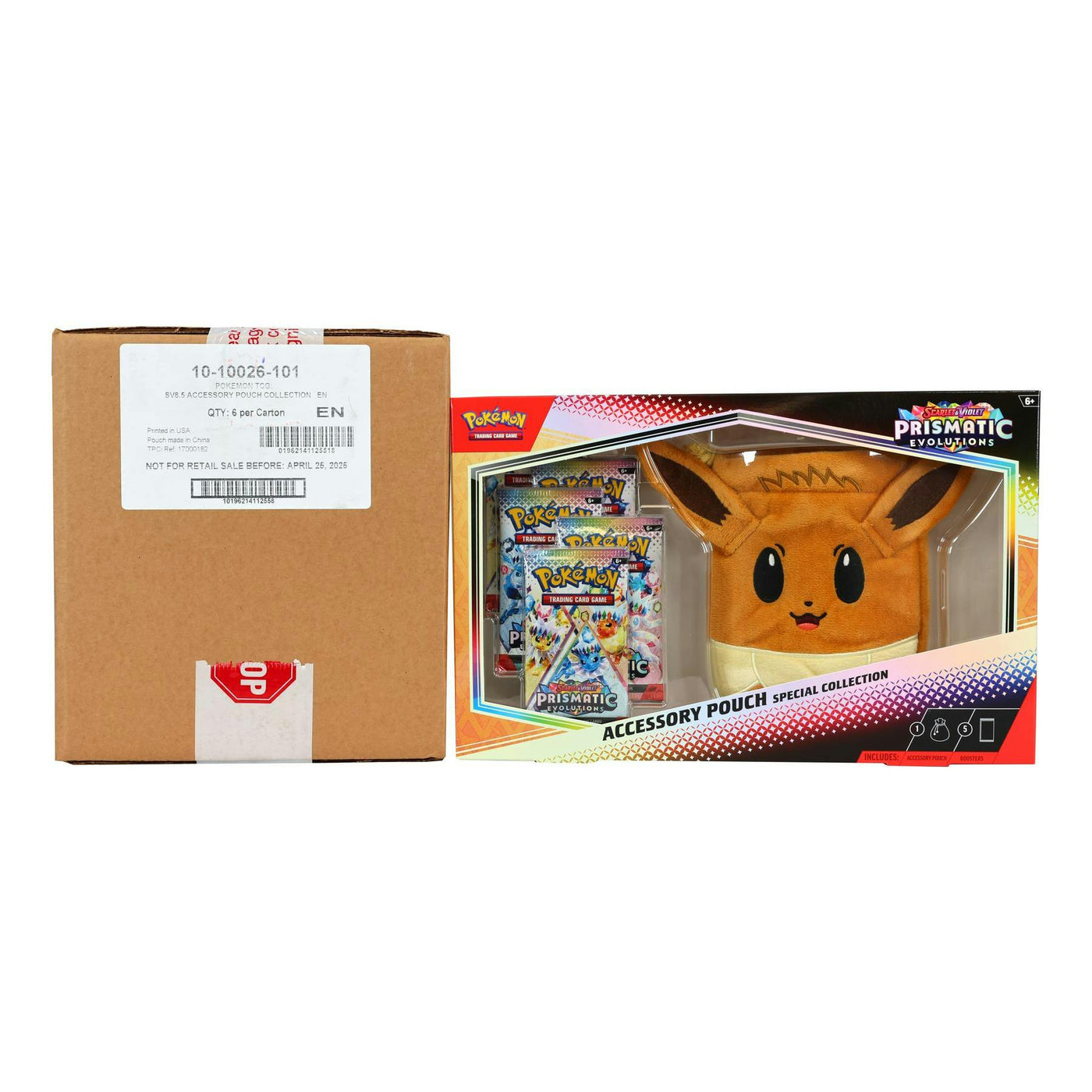 Pokemon Scarlet & Violet: Prismatic Evolutions Accessory Pouch Special Collection 6-Box Case