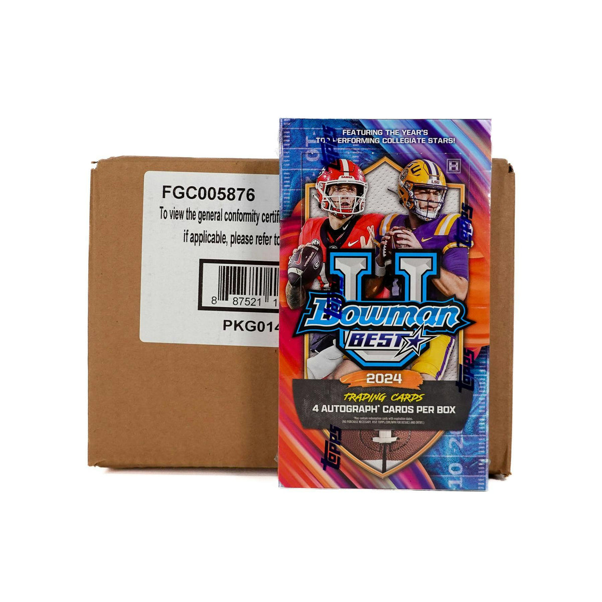 2024 Bowman University Best Football Hobby 12-Box Case