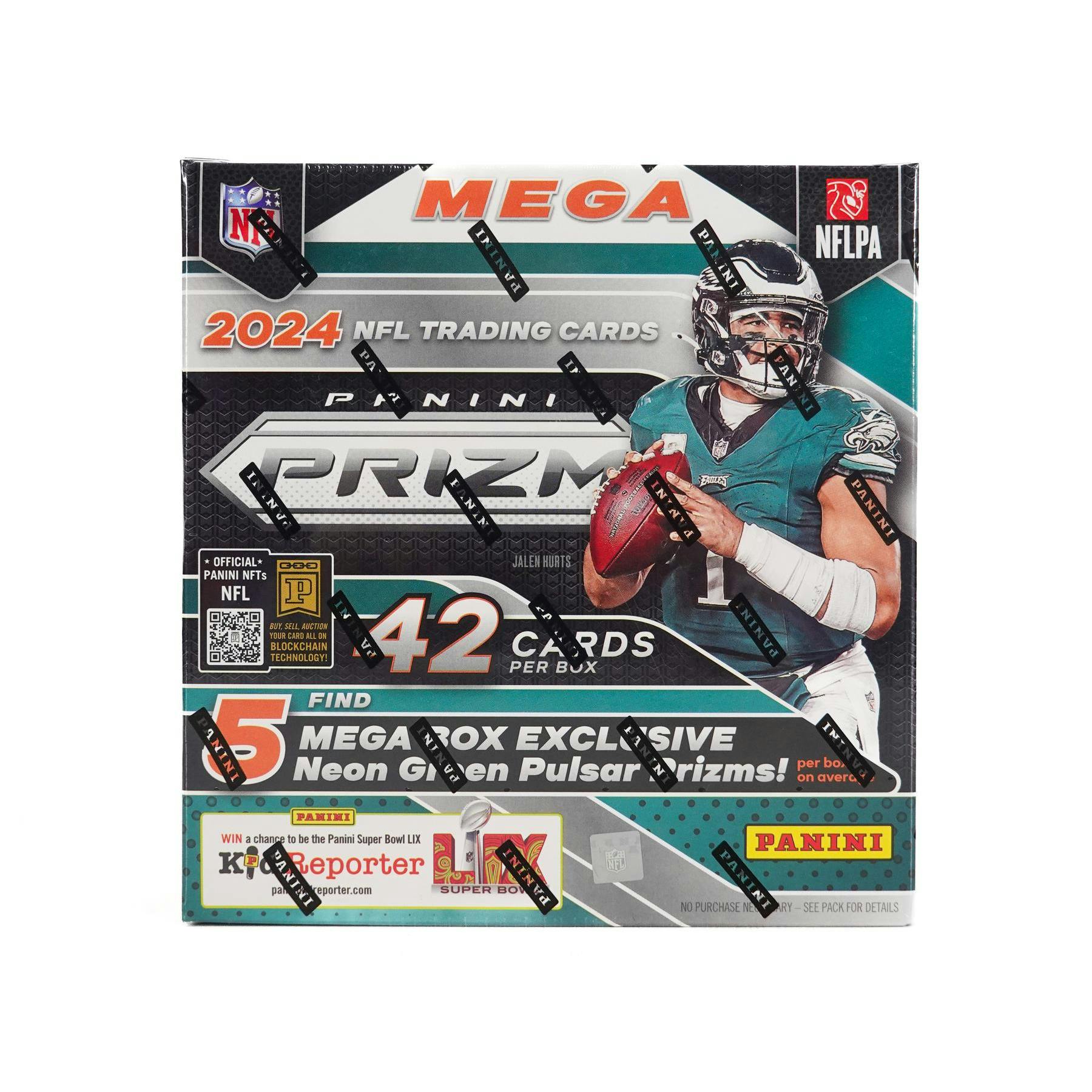 2024 Panini Prizm Football Mega Box (Neon Green Pulsar Prizms)