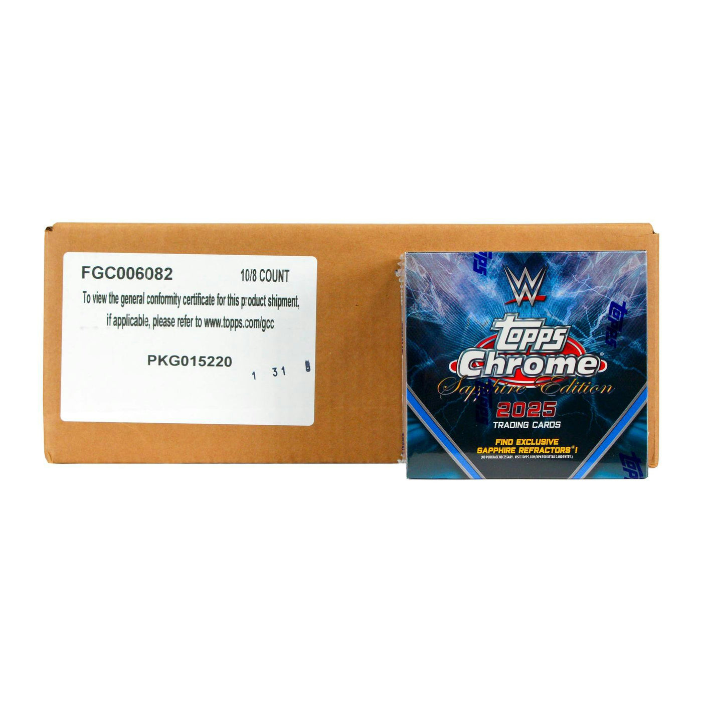 2025 Topps Chrome WWE Sapphire Edition Wrestling Hobby 10-Box Case