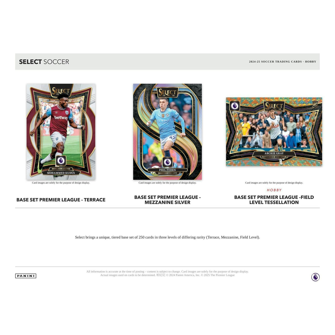 2024/25 Panini Select Premier League EPL Soccer Hobby 12-Box Case