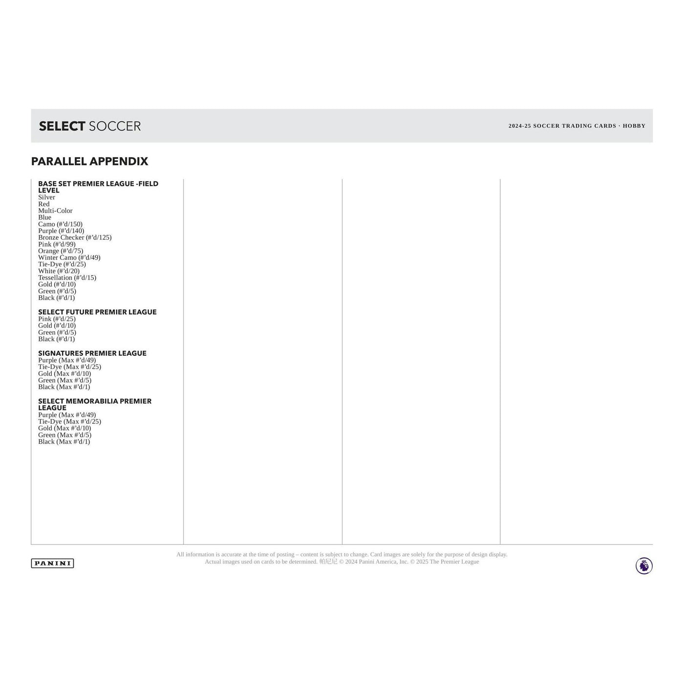 2024/25 Panini Select Premier League EPL Soccer Hobby Box