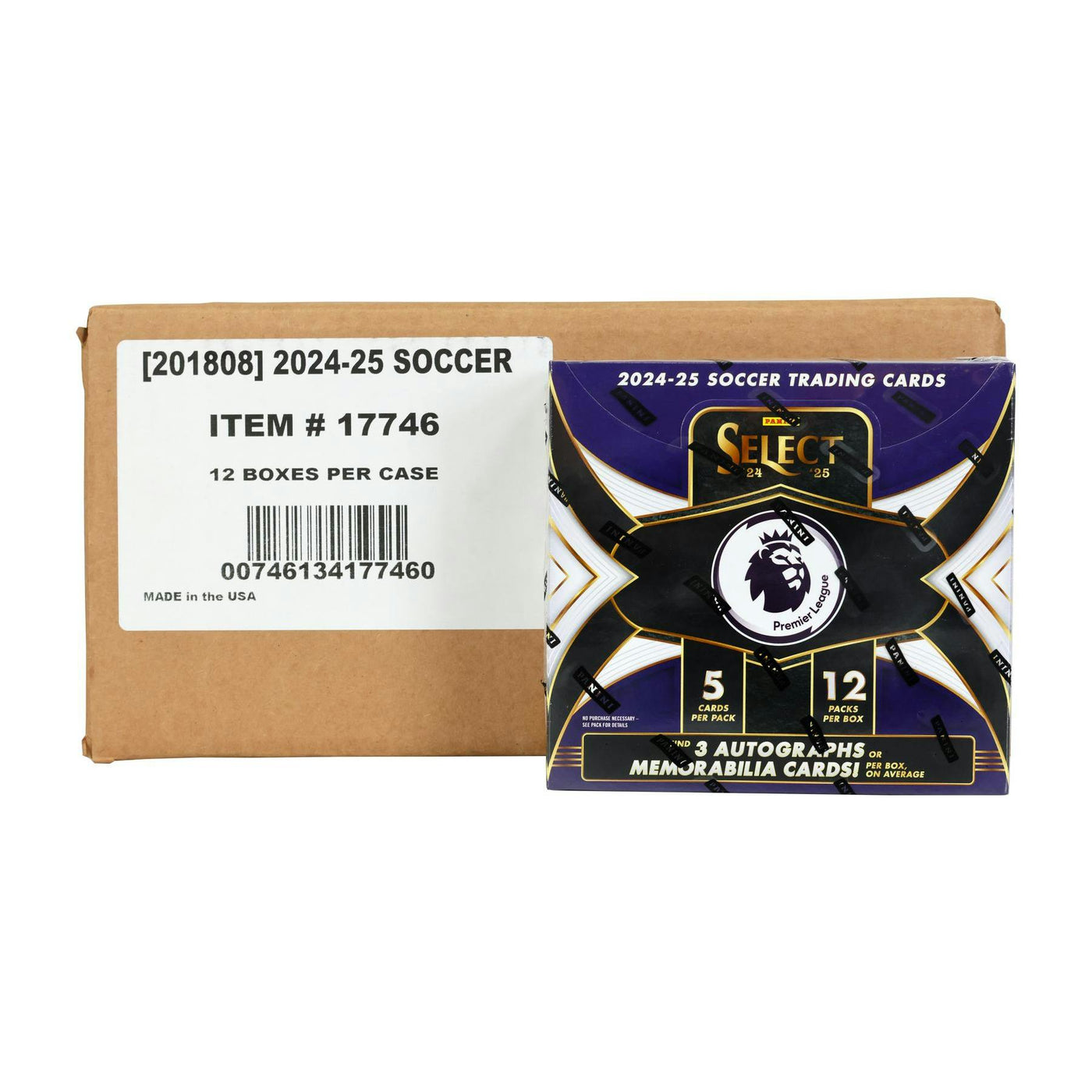 2024/25 Panini Select Premier League EPL Soccer Hobby 12-Box Case