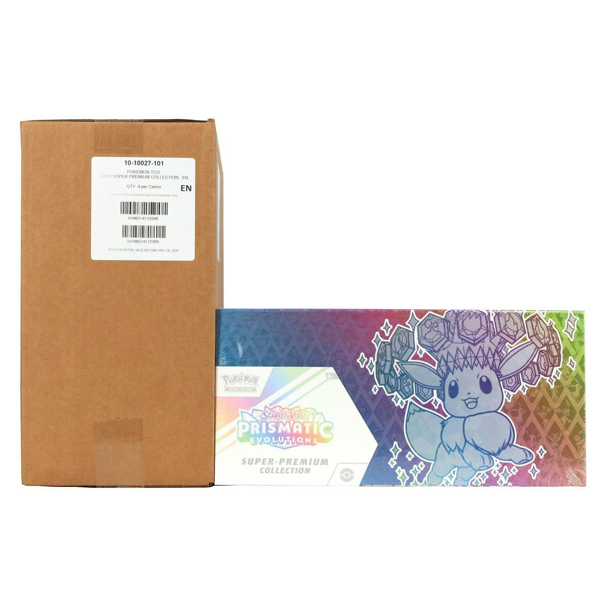 Pokemon Scarlet & Violet: Prismatic Evolutions Super Premium Collection 4-Box Case