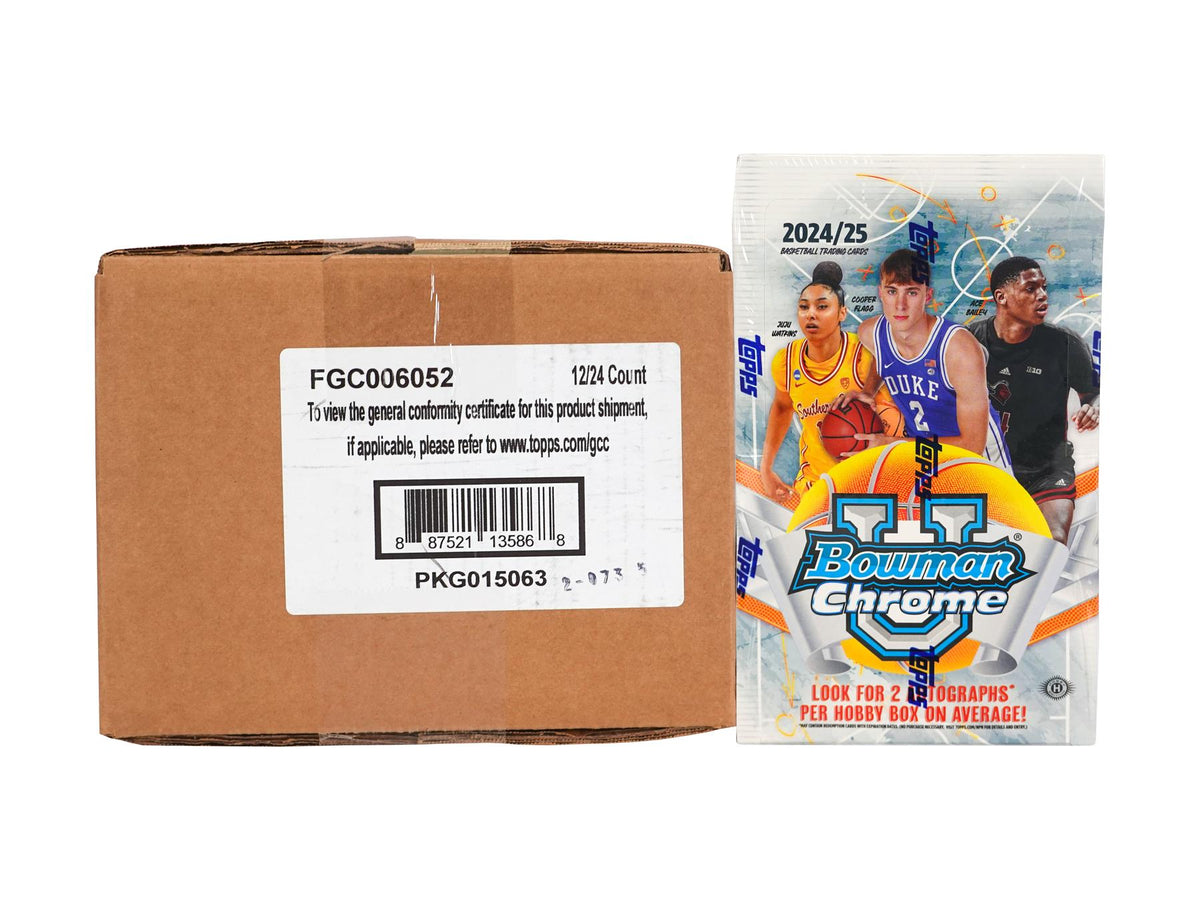 2024/25 Bowman University Chrome Basketball Hobby 12-Box Case