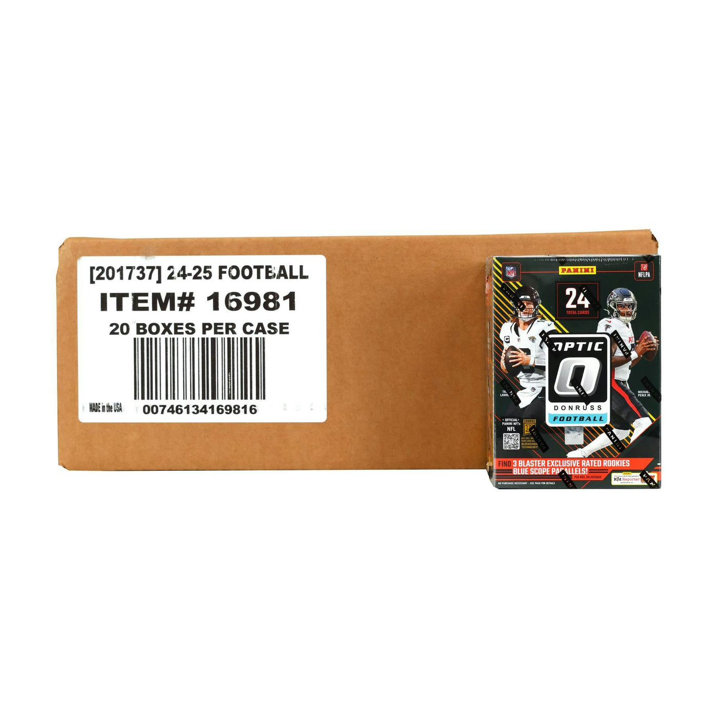 2024 Panini Donruss Optic Football Blaster Hobby 20-Box Case (Blue Scope Parallels!)
