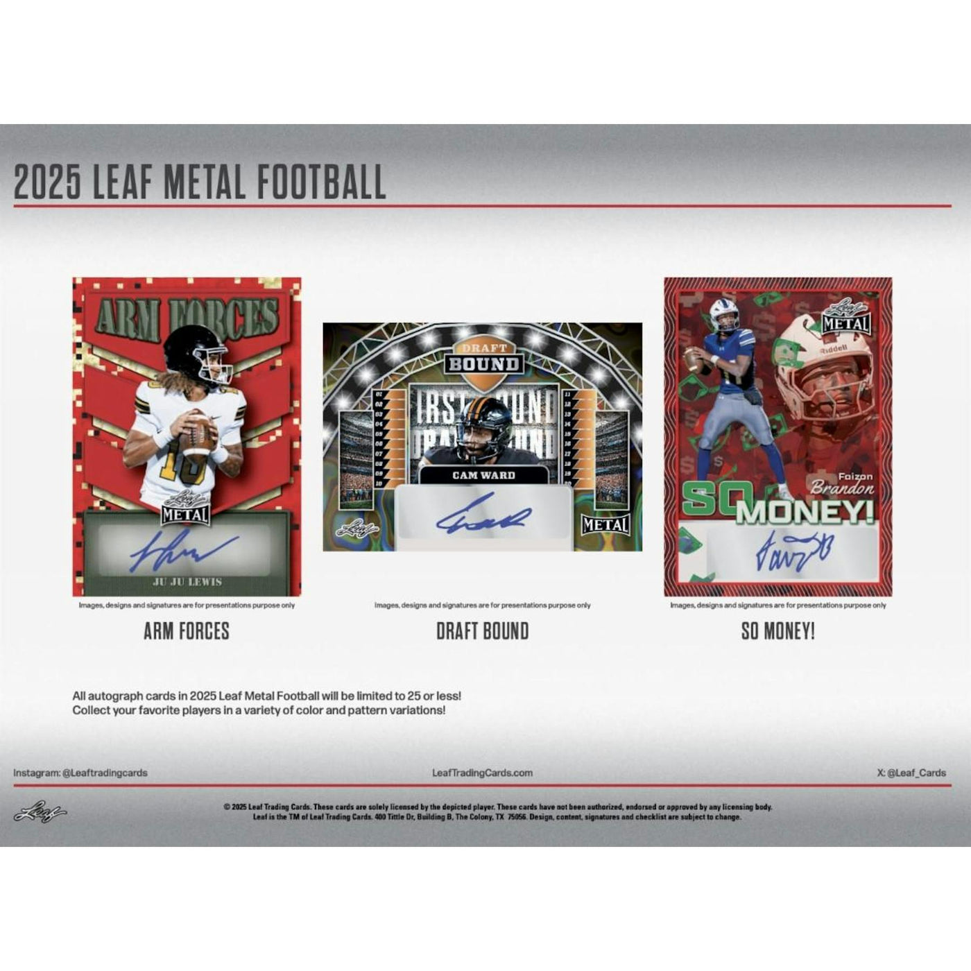 2025 Leaf Metal Football Hobby Box