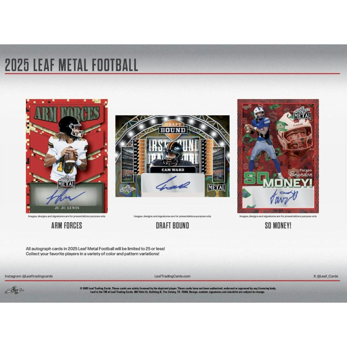 2025 Leaf Metal Football Hobby Box