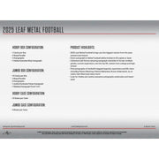 2025 Leaf Metal Football Hobby Box