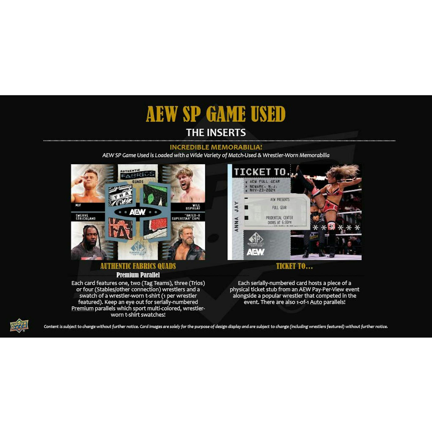 2025 Upper Deck AEW SP Game Used Wrestling Hobby Box