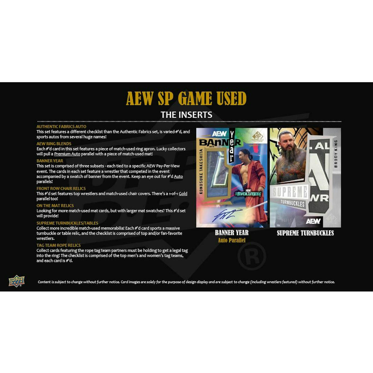 2025 Upper Deck AEW SP Game Used Wrestling Hobby Box