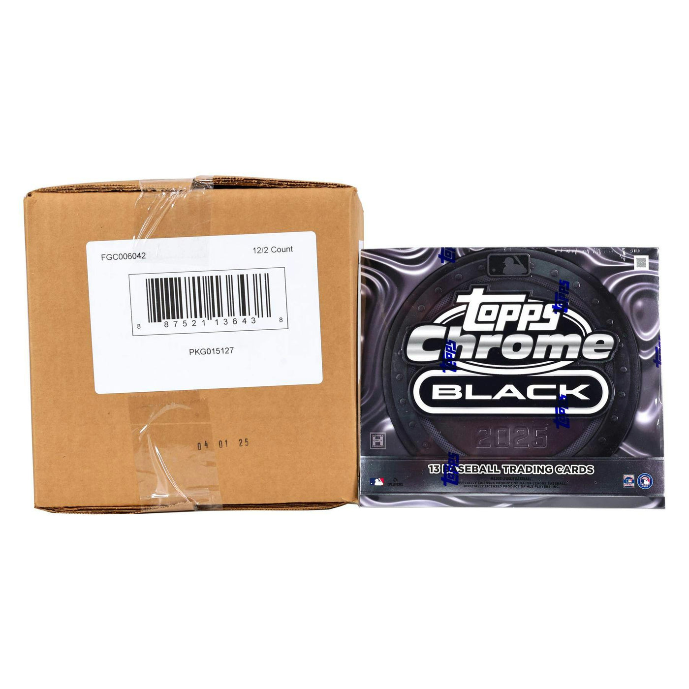 2025 Topps Chrome Black Baseball Hobby 12-Box Case