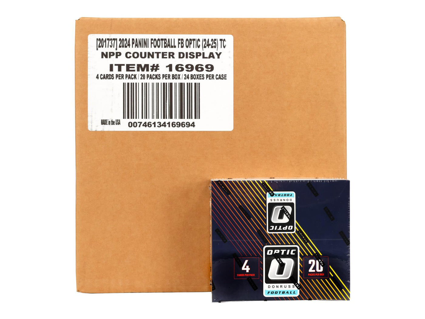 2024 Panini Donruss Optic Football 20-Pack Retail 24-Box Case