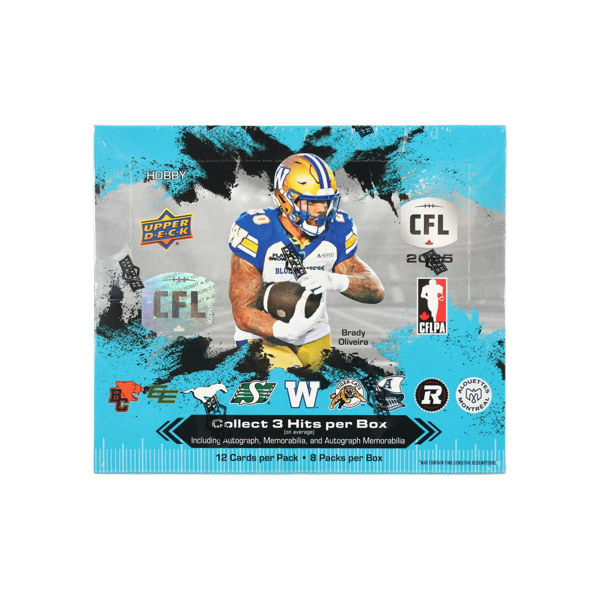 2025 Upper Deck CFL Canadian Football League Hobby 20-Box Case