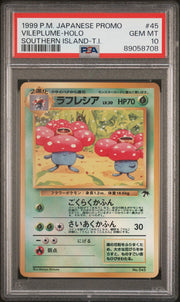 1999 Pokemon Japanese Promo Southern Island Vileplume Holo #45 PSA 10