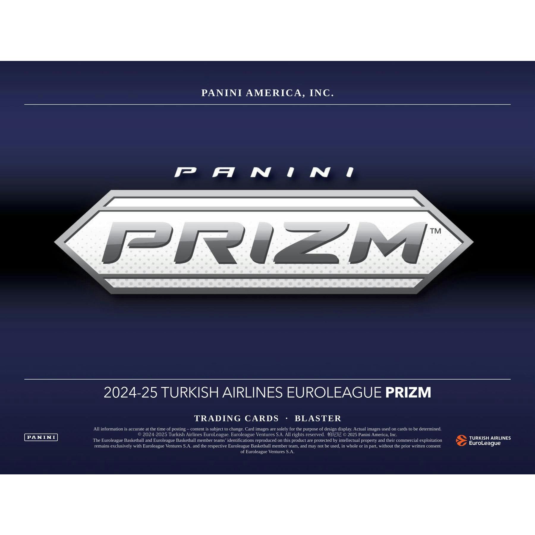 2024/25 Panini Prizm Turkish Airlines EuroLeague Basketball Blaster Box